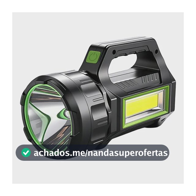 Lanterna Profissional Led Holofote 150000lm Bateria Solar Preto