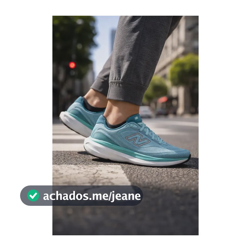 Tênis New Balance 1080v15 Corrida Running Verde/água Liso 40 Br