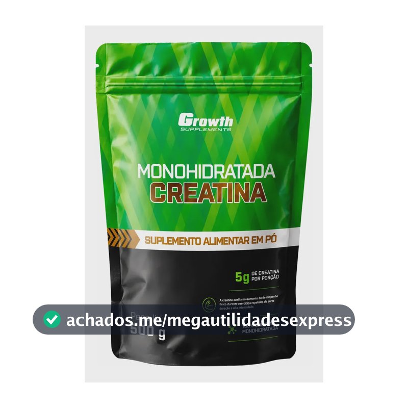 Creatina Monohidratada 500g Pouch - Growth Supplements Sem Sabor