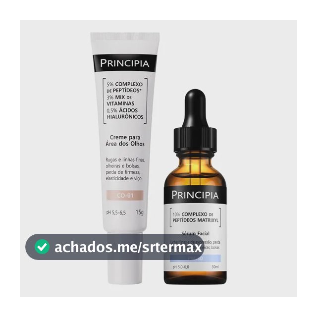 Kit Principia: Creme Área Dos Olhos Co-01 Dia/noite + Sérum Antissinais 10% Peptídeos Matrixyl