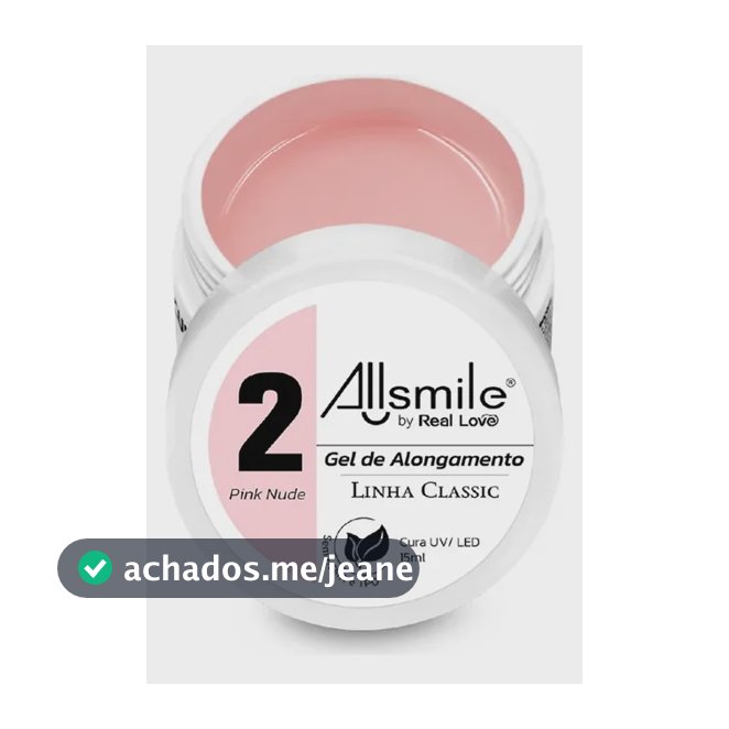 Gel De Modelagem Allsmile By Real Love S/ Hema E Tpo 15g Pink Nude