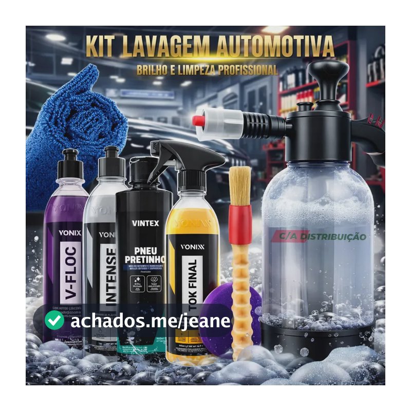 Kit Completo Lavagem Automotiva Rápido Profissional Estetica