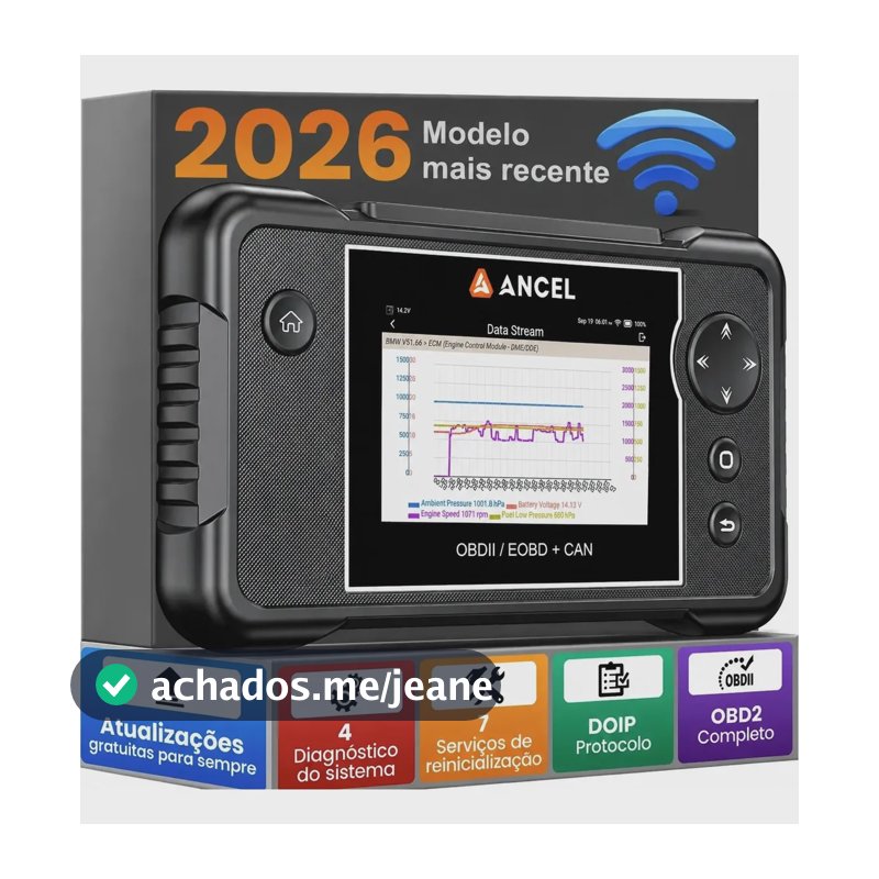 Ancel  Profissional Scanner Automotivo Injeção Abs Português