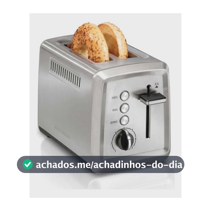 Torradeira Inox Elite Elétrica 230ºc 850w 7 Níveis De Torra 2 Fatias Grossas Com Bandeja De Migalhas Removível - Hamilton Beach