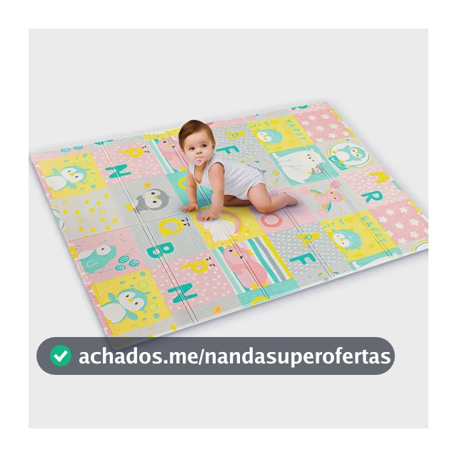 Tapete Tatame Infantil Emborrachado Dobrável Dupla Face Bebe