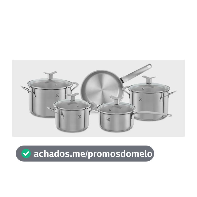 Electrolux Jogo de Panelas em Inox com 5 Peças Design com Fundo Triplo