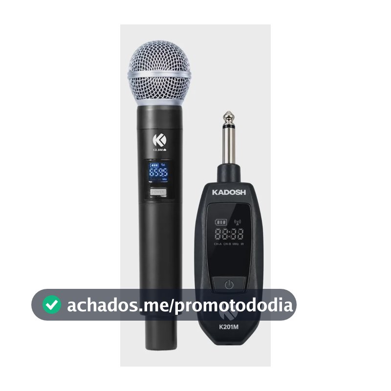 Microfone Sem Fio Kadosh K201m Receptor Portátil P10