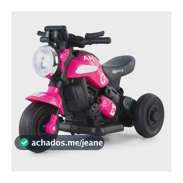 Mini Moto Elétrica Infantil Daily Menina Bivolt Rosa Rosa 100/240v