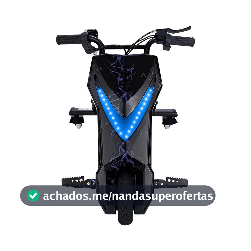 Patinete Elétrico 3 Rodas Triciclo Infantil Drift 350w 65kg Cor Preto Com Raios