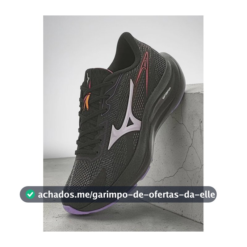 Tênis Mizuno Feminino Corrida Esportivo Conforto Virtue 2 Preto/roxo 37
