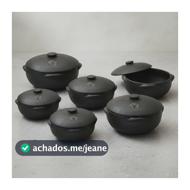 Kit 5 Panelas De Barro Moqueca / Peixe / Cozinha / Arroz Preto