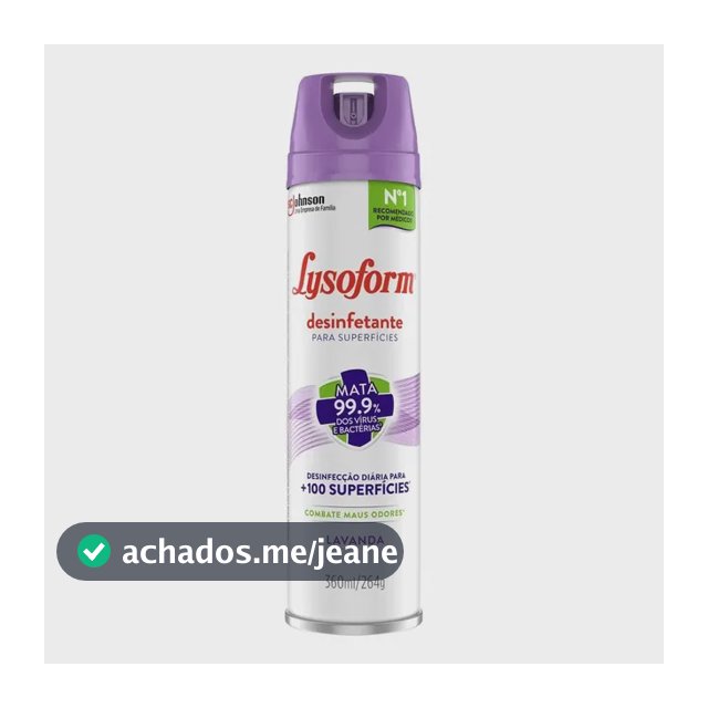 Desinfetante Aerossol de Lavanda Lysoform 360ml