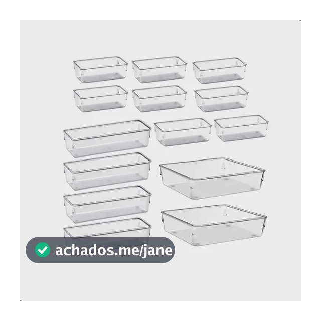 Kit Organizadores Com 14 Multiuso Gavetas Empilhavel
