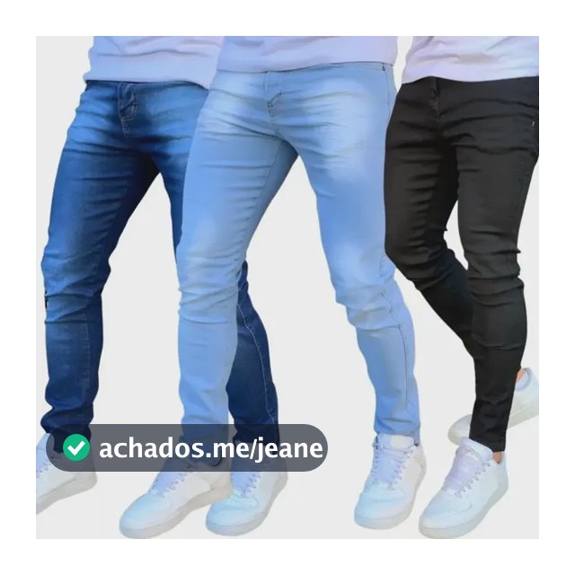 Kit 3 Calça Jeans Masculina Skinny Costura Reforçada