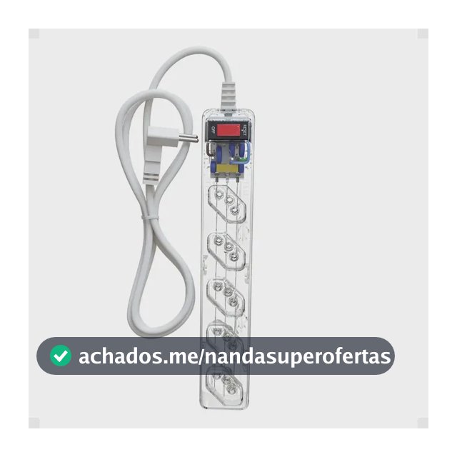 iCLAMPER Energia 5 Tomadas LCF Transparente Filtro de Linha e Protetor Elétrico DPS Bivolt