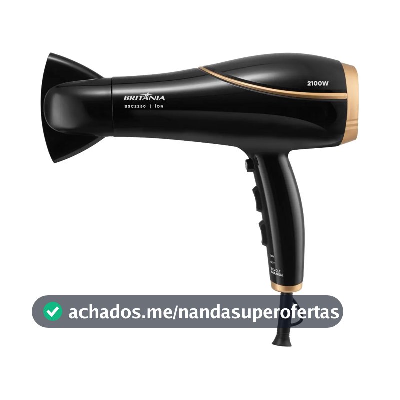 Secador de Cabelos Britânia 3 Temperaturas 2100W BSC2250 Bivolt
