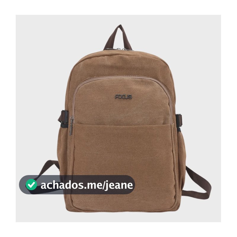 Mochila Impermeável Reforçada Viagem Faculdade 18litros Marrom