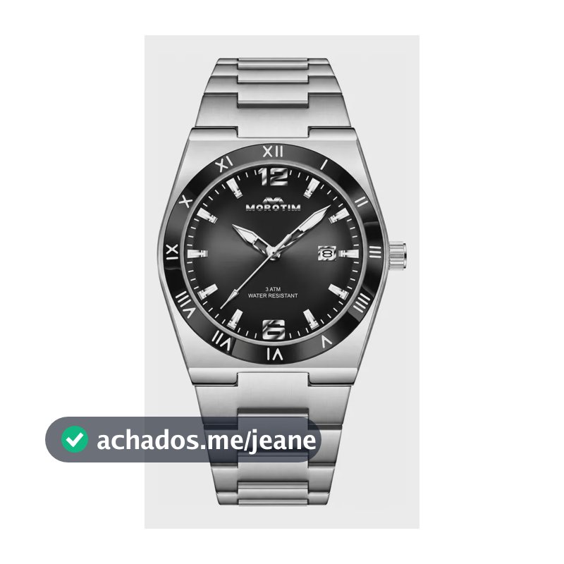 Relógio Masculino Quartzo Aço Inoxidável Analógico Social Prateado Preto