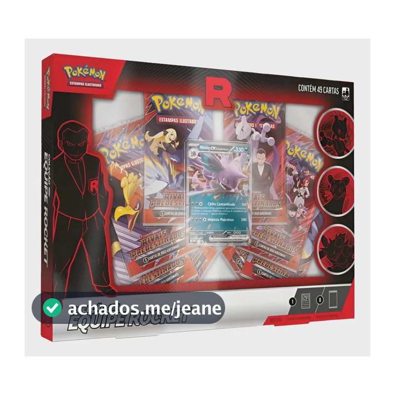 Box Pokémon Coleção Equipe Rocket Nidoking Ex