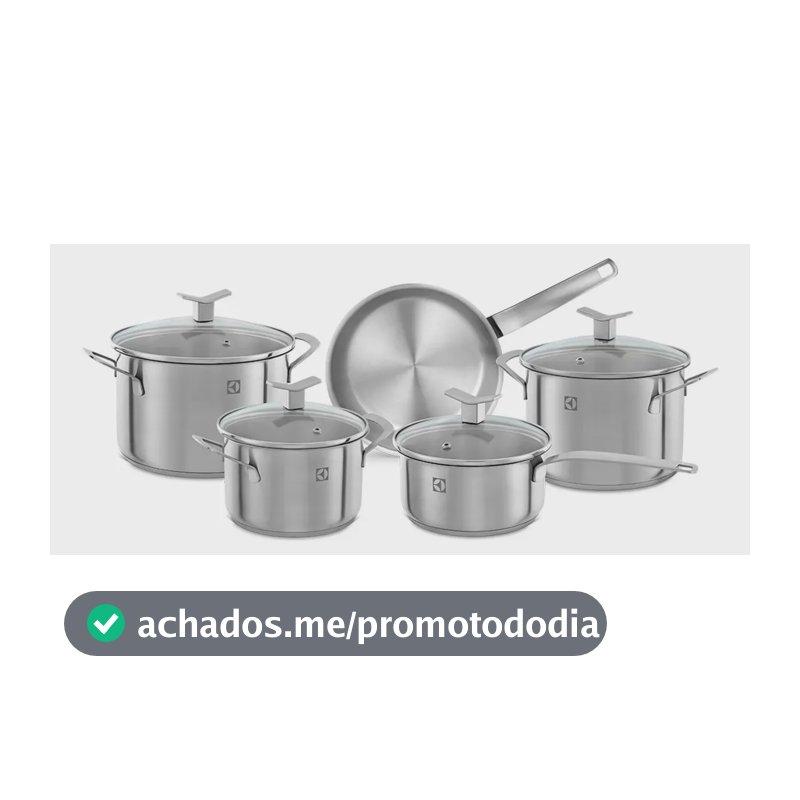 Electrolux Jogo de Panelas em Inox com 5 Peças Design com Fundo Triplo