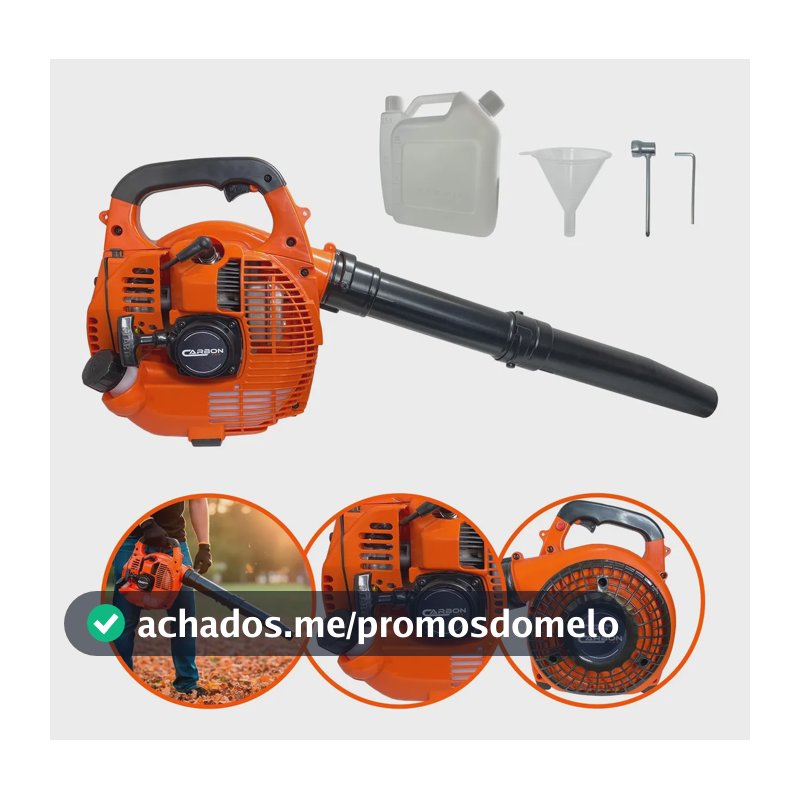 Soprador de folhas lateral Fak260S 2T 26Cc 0,90Hp Carbon Fak cor laranja profissional a gasolina
