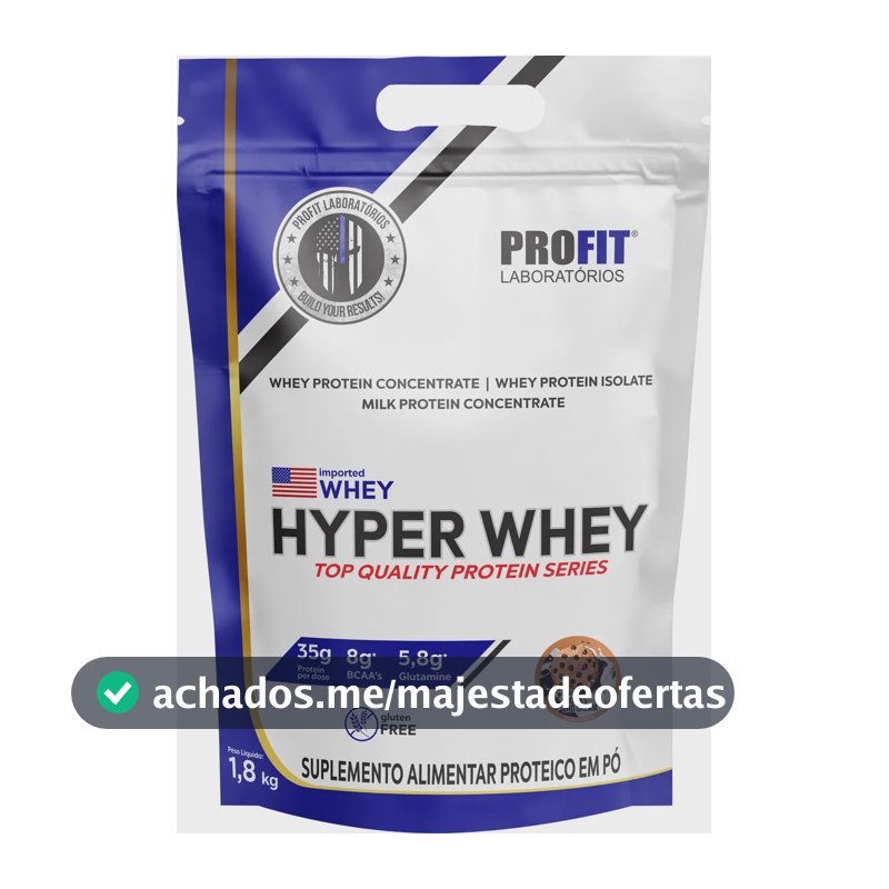 Whey Protein Hyper Whey 1,8kg Cookies And Cream - Profit Laboratórios
