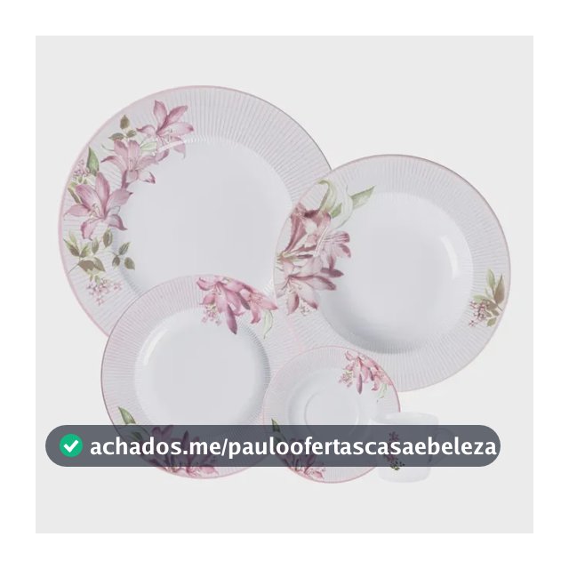 Aparelho De Jantar Tramontina Poème Em Porcelana 20 Peças