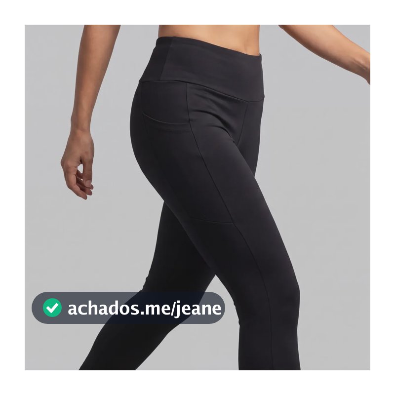 Calça Legging Fitness Cintura Alta Mercado Livre Basics Preto Liso G