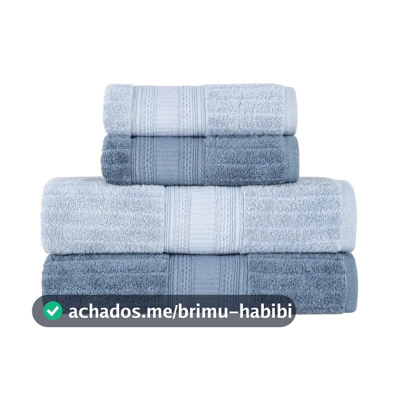 Jogo De Toalhas Buddemeyer Atena Fio Penteado Banho Azul/azul Claro 4 Peças