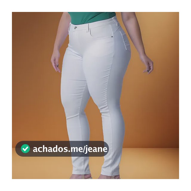 Calça Skinny Branca Jeans Plus Size Elastano Moda Premium