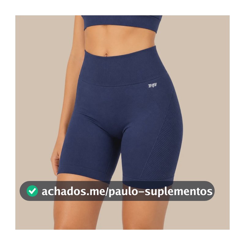Bermuda Trifil Feminina Sem Costura Fitness Marinho Lisa G