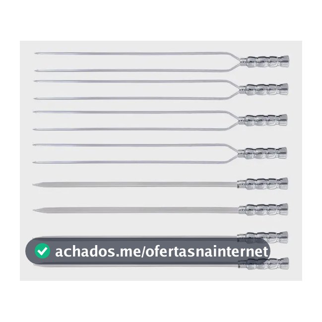 Kit 8 Espetos Para Churrasco Churrasqueira Alumínio  60cm