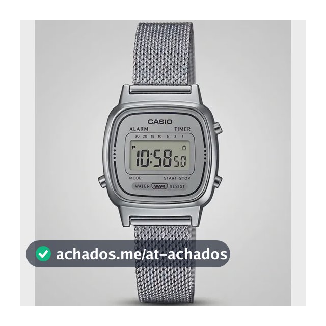 Relógio Casio Feminino Vintage Prata Original La-670wem-7df Prateado Prata