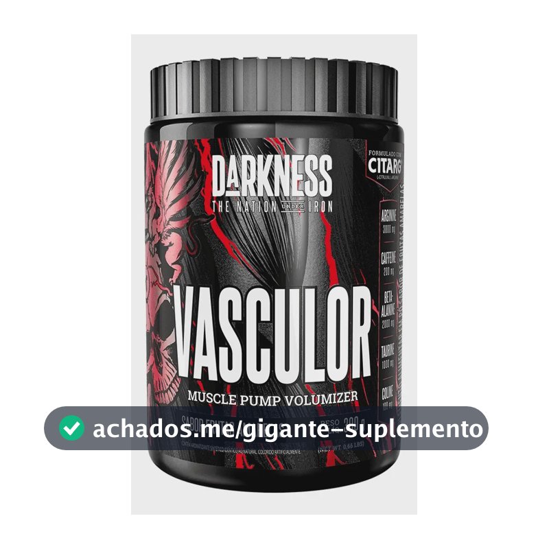 Suplemento Vasculor Pré Treino Frutas Amarelas 300g Darkness Frutas Amarelas