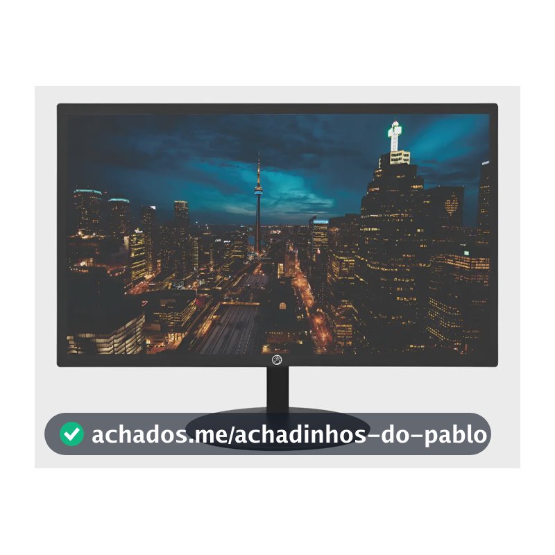 Monitor LED 20 Brazil PC 20WR - 1600x900, 75Hz, 5ms - HDMI/VGA - Preto