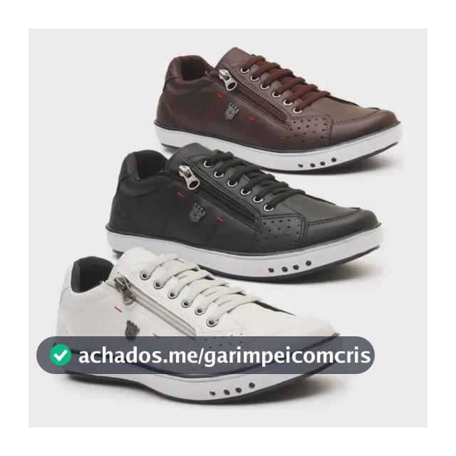 Kit 3 Pares Sapatênis Casual Flexível Confortável Social
