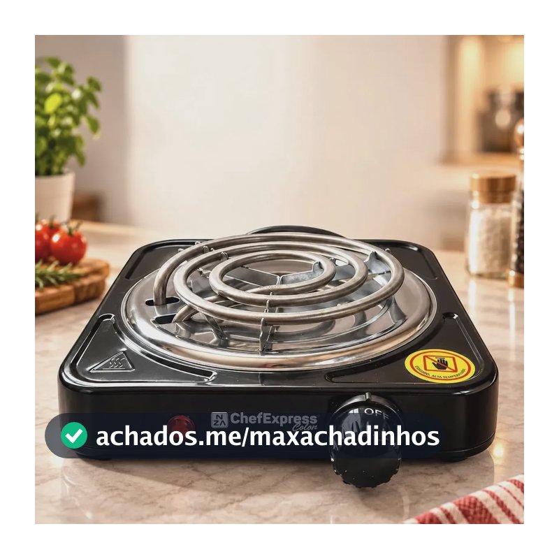 Fogão Elétrico Portátil 1 Boca 110v Ou 22ov Para Camping 127v