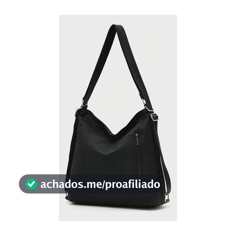 Bolsa Feminina Grande Capacidade E Impermeável Crossbody Preto