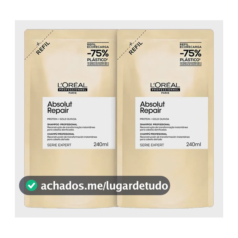 Kit C/2 Refil Sh Absolut Repair Loréal Professionnel 240ml