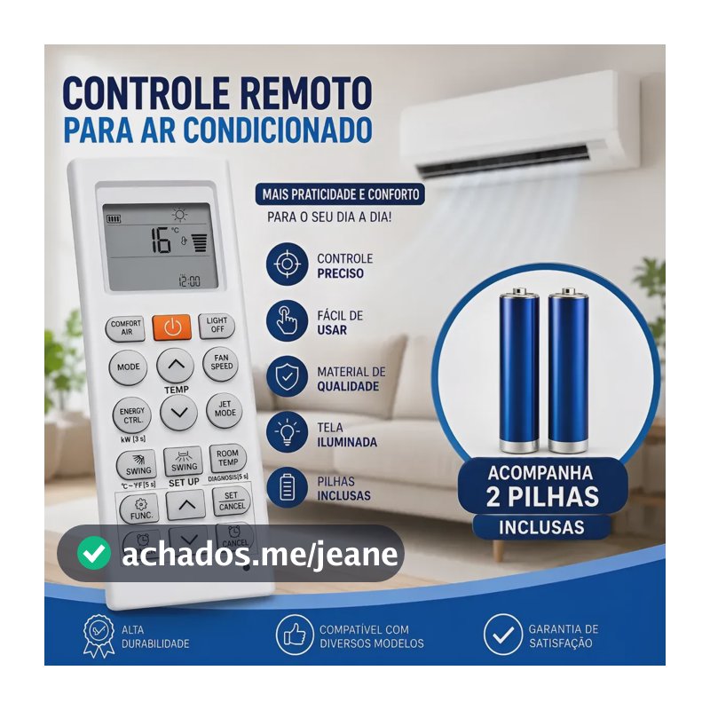 Controle Compatível LG Dual Inverter Ar Condicionado Split Branco