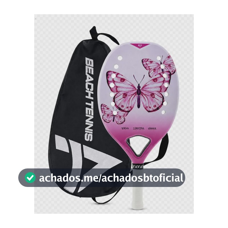 Raquete Beach Tennis Infantil Kids  +  Carbono 3k 01 Borboleta Rosa