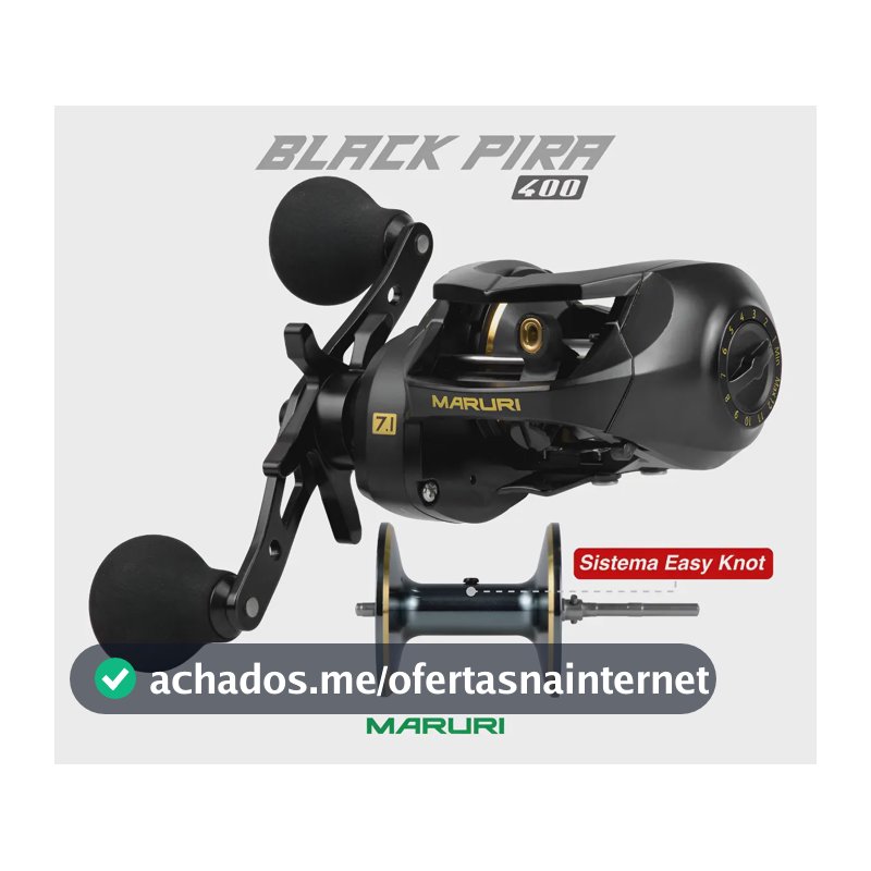 Reel Maruri Black Pira 400 Rotary Egg 300 m/0,35 mm Cor da isca: preto, lado direito da alça
