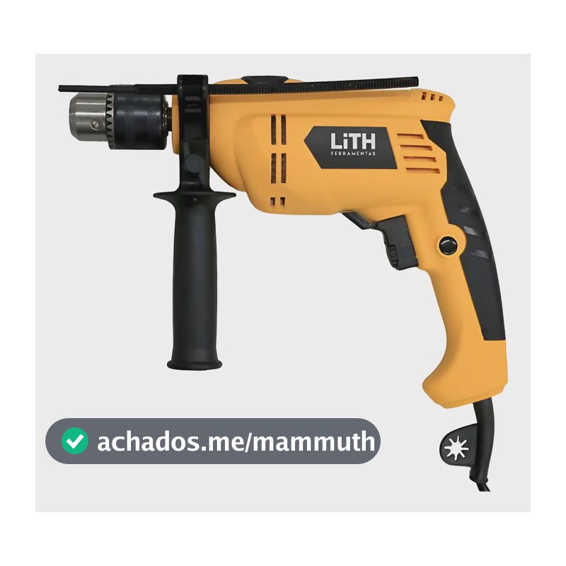 Furadeira Impacto 1/2  Pol 550w Variável E Reversível Lith