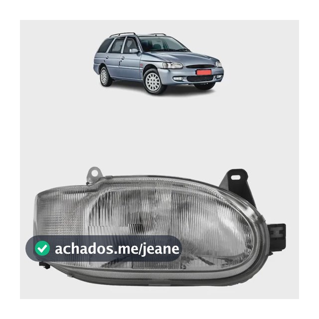 Farol Escort 1997 A 2002 Zetec Sw Carcaça Cinza