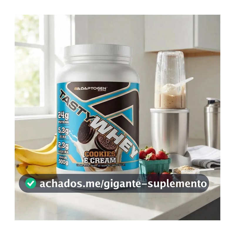 Proteína Adaptogen Science Tasty Whey Gourmet em pó sabor Biscoitos x 900g