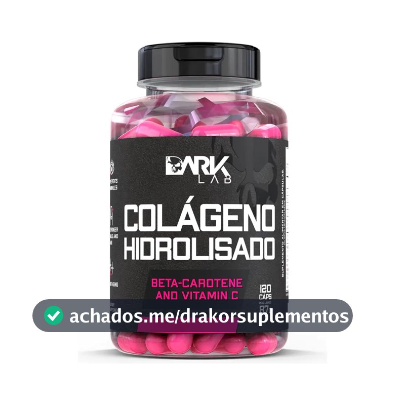 Colágeno Dark Lab em cápsula Sem sabor de 120 un