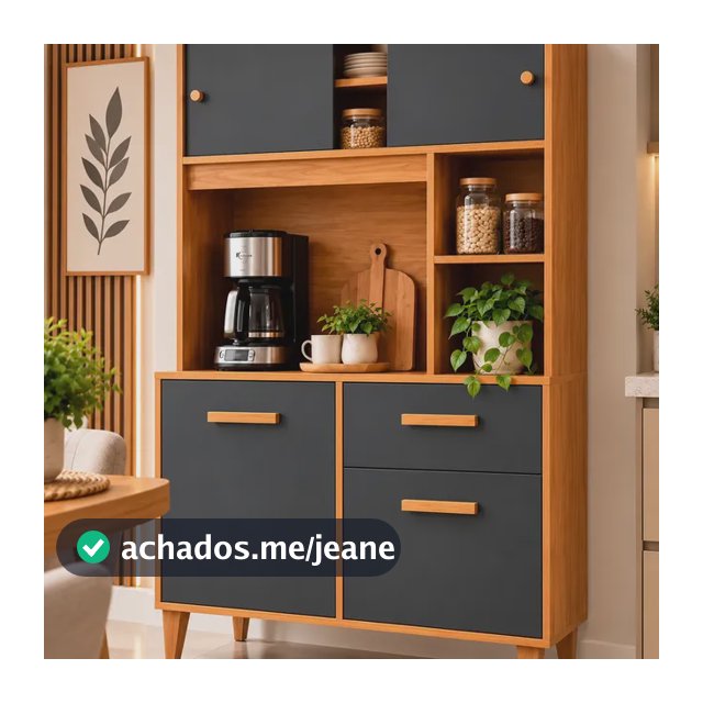 Armário De Cozinha Multiuso Organizador Balcão Compacto Cinamomo/grafite