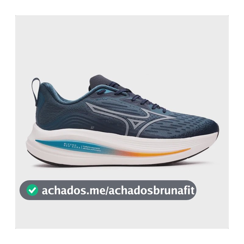 Tênis Mizuno De Corrida Neo Aura Masculino Original Azul/marinho 42