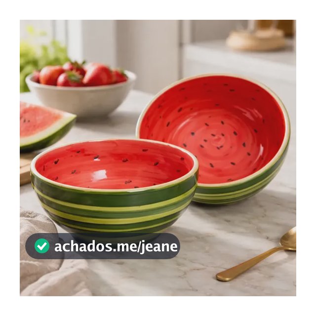 Bowl Fruta Melancia Scalla Bowl Petisqueira Cereal 400ml Cor Verde