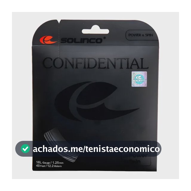 Corda Solinco Confidential 1.25mm - Set 12.2 Metros 1.25 Mm Chumbo